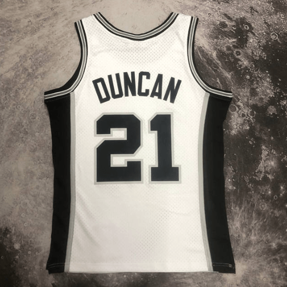 Camisa NBA Spurs Duncan 21 - Branca - Manto Club