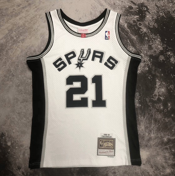 Camisa NBA Spurs Duncan 21 - Branca - Manto Club