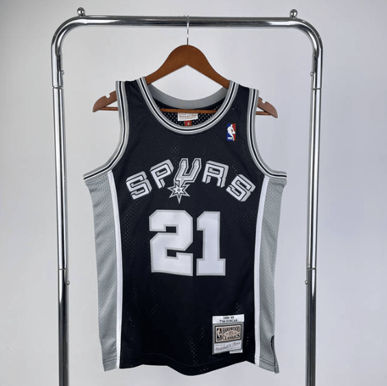 Camisa NBA Spurs Duncan 21 - Preta - Manto Club