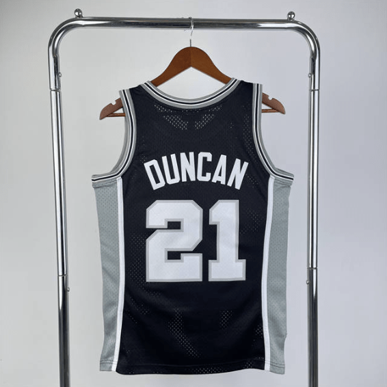 Camisa NBA Spurs Duncan 21 - Preta - Manto Club