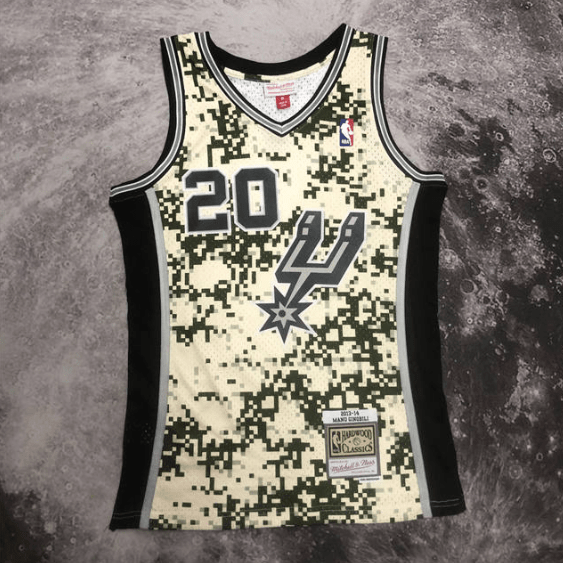 Camisa NBA Spurs Ginobili 20 - Bege - Manto Club