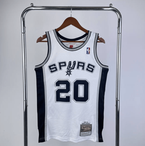 Camisa NBA Spurs Ginobili 20 - Branca - Manto Club
