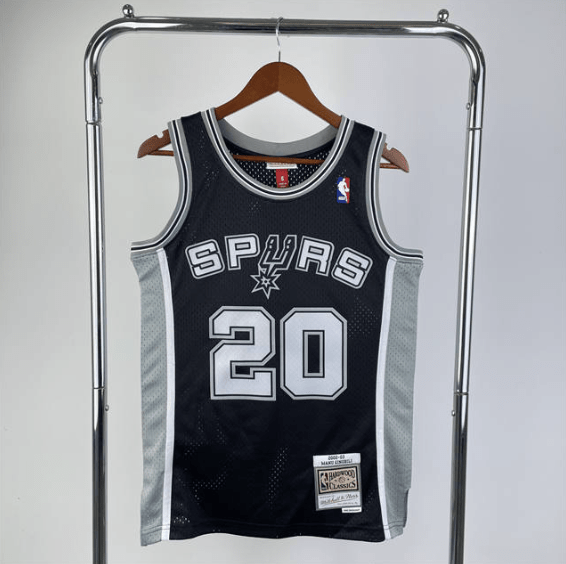 Camisa NBA Spurs Ginobili 20 - Preta - Manto Club