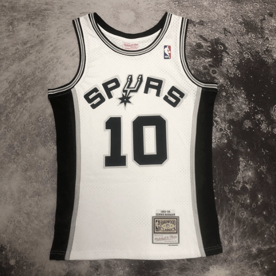 Camisa NBA Spurs Rodman 10 - Branca - Manto Club