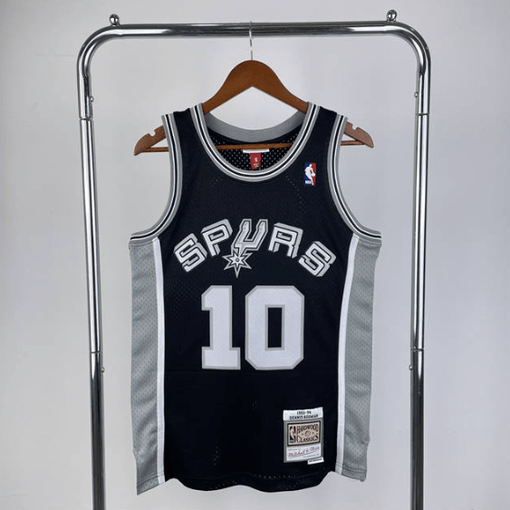 Camisa NBA Spurs Rodman 10 - Preta - Manto Club