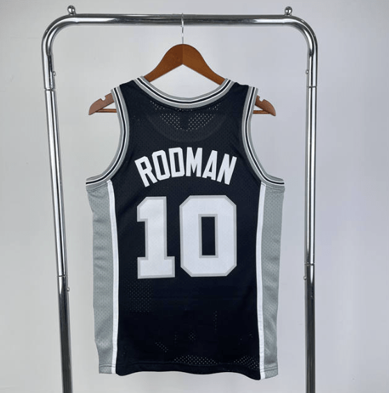 Camisa NBA Spurs Rodman 10 - Preta - Manto Club