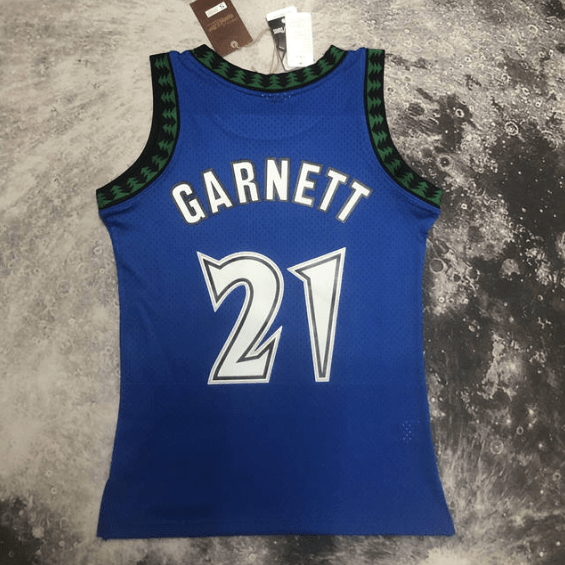 Camisa NBA Timberwolves Garnett 21 - Azul - Manto Club