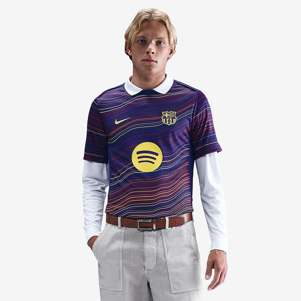 Camisa Nike Barcelona 2025/26 Pré - Jogo - Manto Club