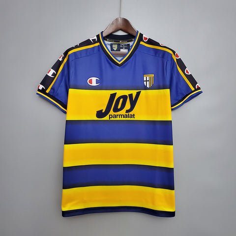 Camisa Parma Retrô 2001/2002 Azul e Amarela - Champion - Manto Club