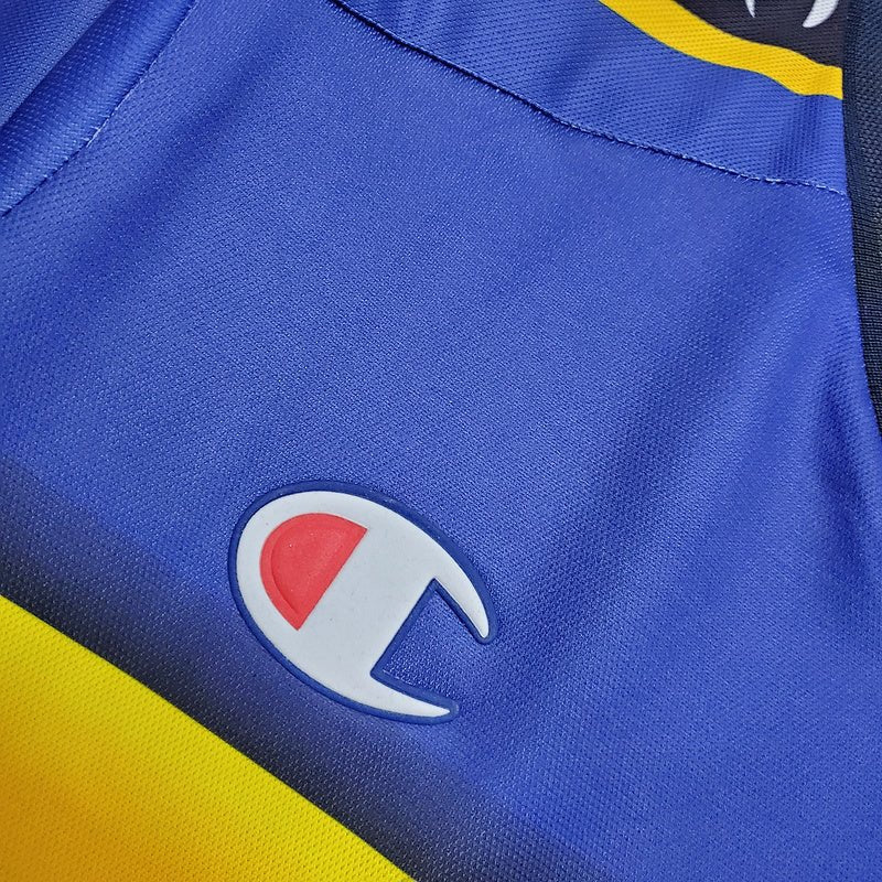 Camisa Parma Retrô 2001/2002 Azul e Amarela - Champion - Manto Club