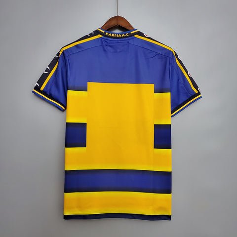 Camisa Parma Retrô 2001/2002 Azul e Amarela - Champion - Manto Club