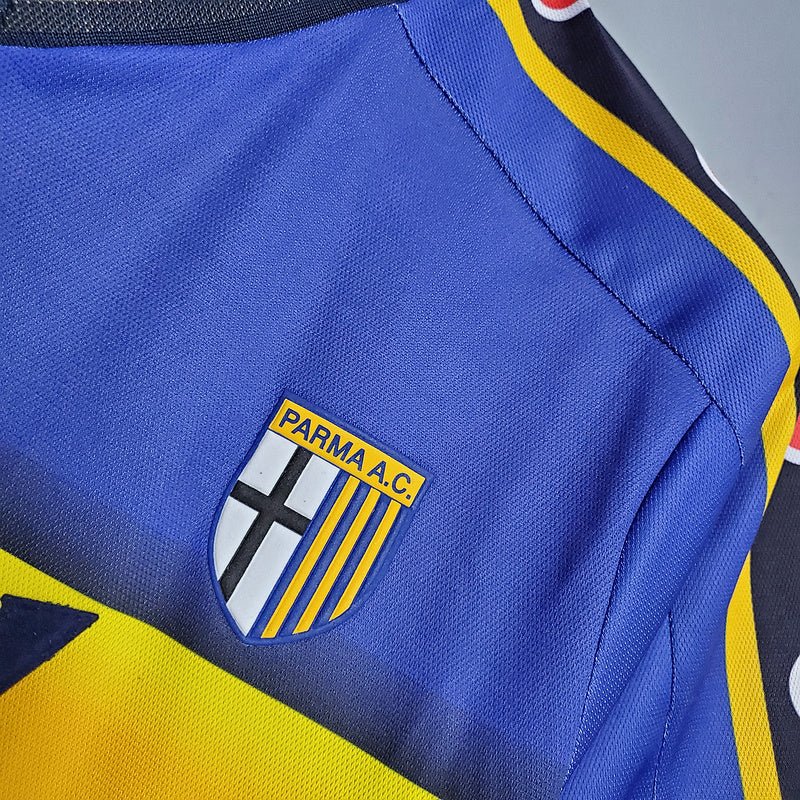 Camisa Parma Retrô 2001/2002 Azul e Amarela - Champion - Manto Club