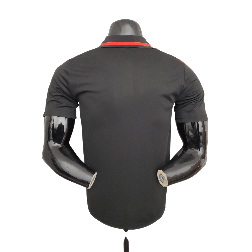 Camisa Polo Manchester United Preta - Masculina - Manto Club