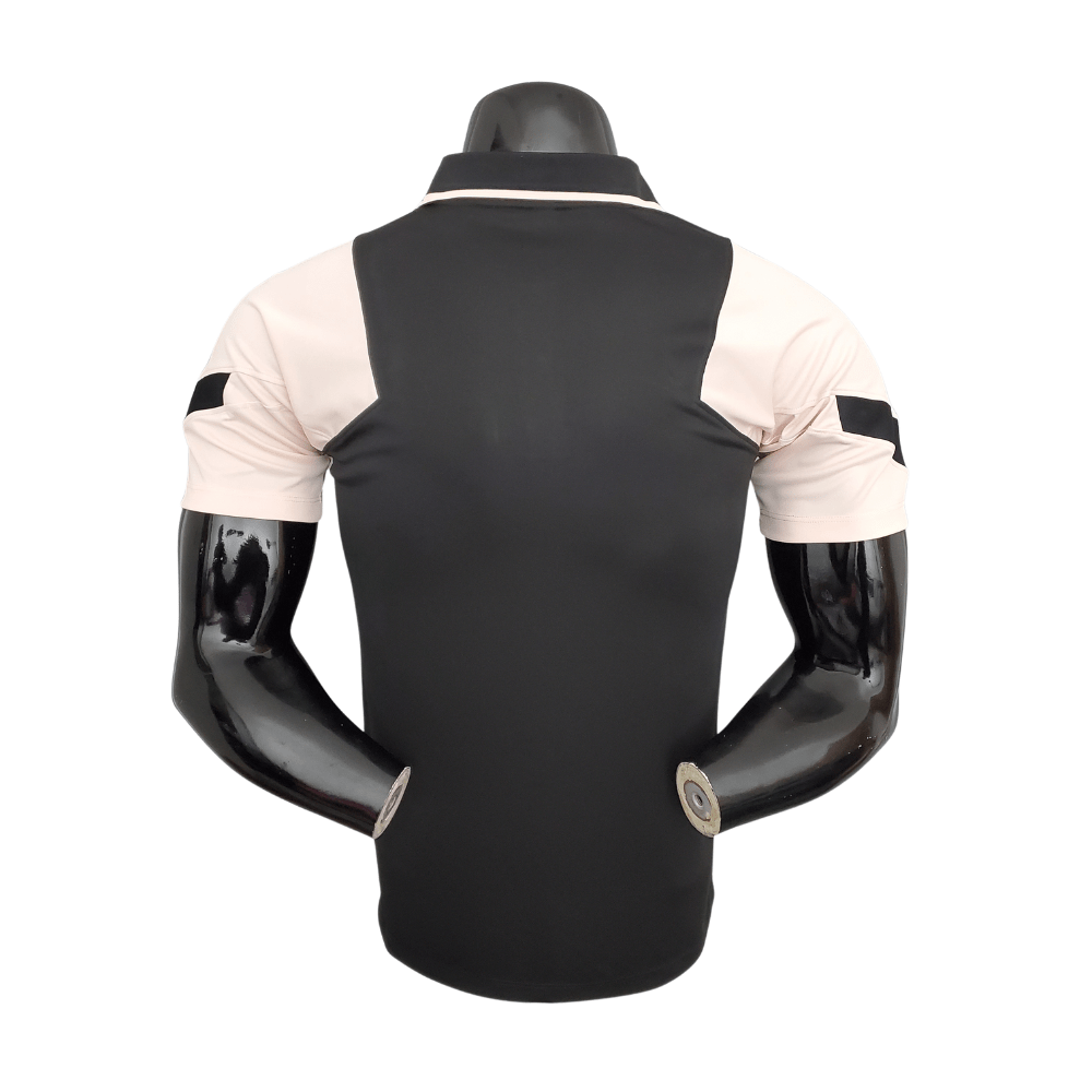 Camisa Polo PSG Preta e Branca - Masculina - Manto Club