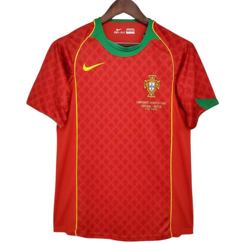 Camisa Portugal Retrô 2004 Nike Torcedor - Vermelha - Manto Club