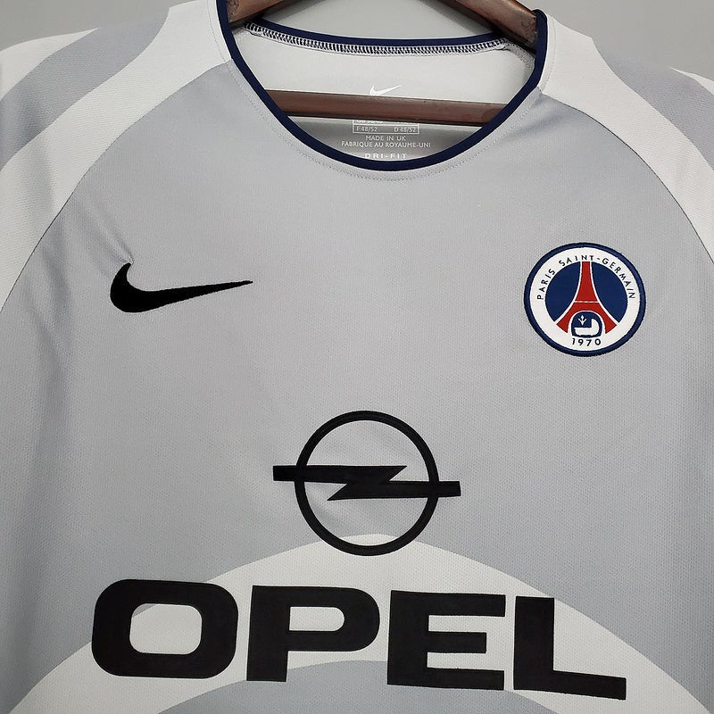 Camisa PSG Retrô 2001/2002 Branca e Cinza - Nike - Manto Club