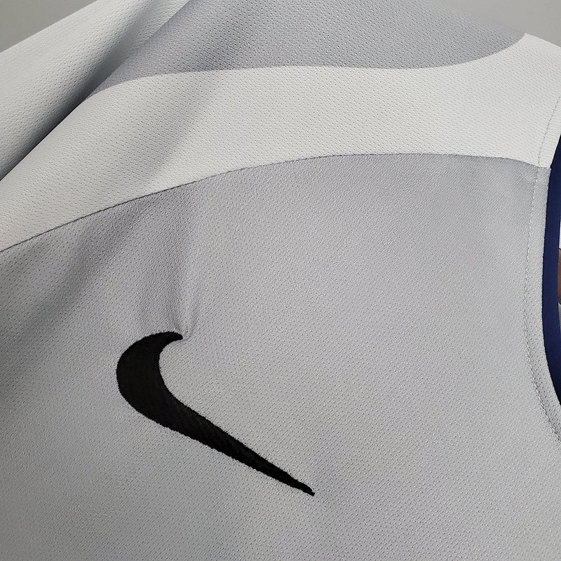 Camisa PSG Retrô 2001/2002 Branca e Cinza - Nike - Manto Club