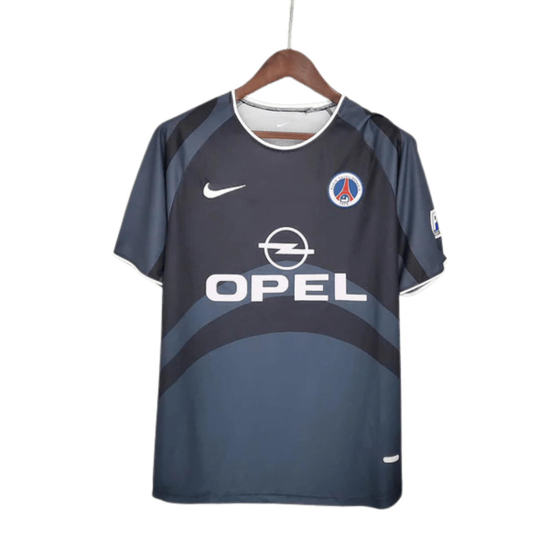 Camisa PSG Retrô 2001/2002 Cinza e Preta - Nike - Manto Club