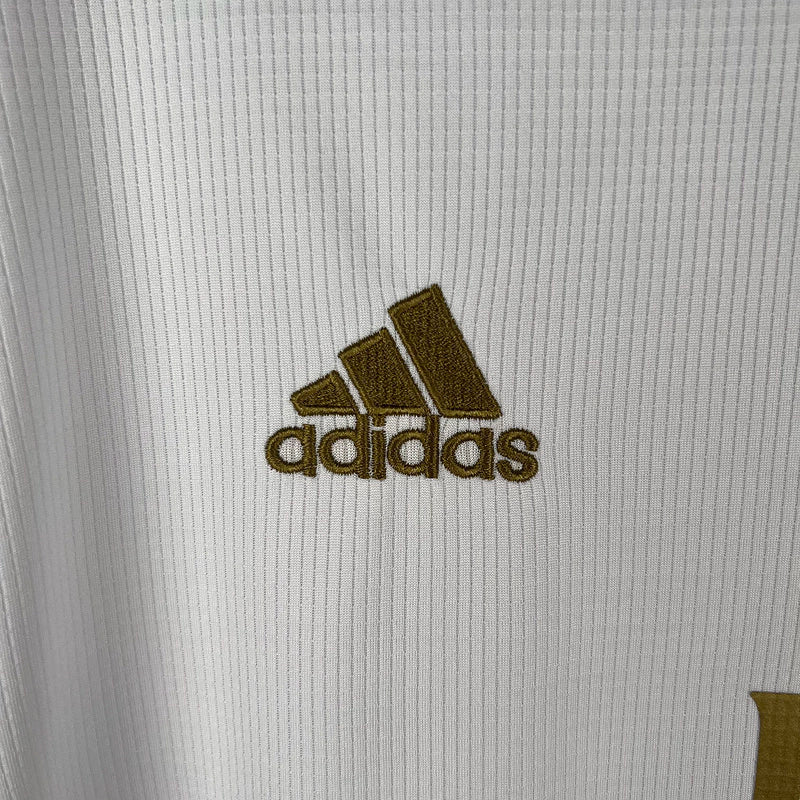 Camisa Real Madrid I Home 2019/20 Adidas Retrô Manga Longa Masculina - Branco - Manto Club