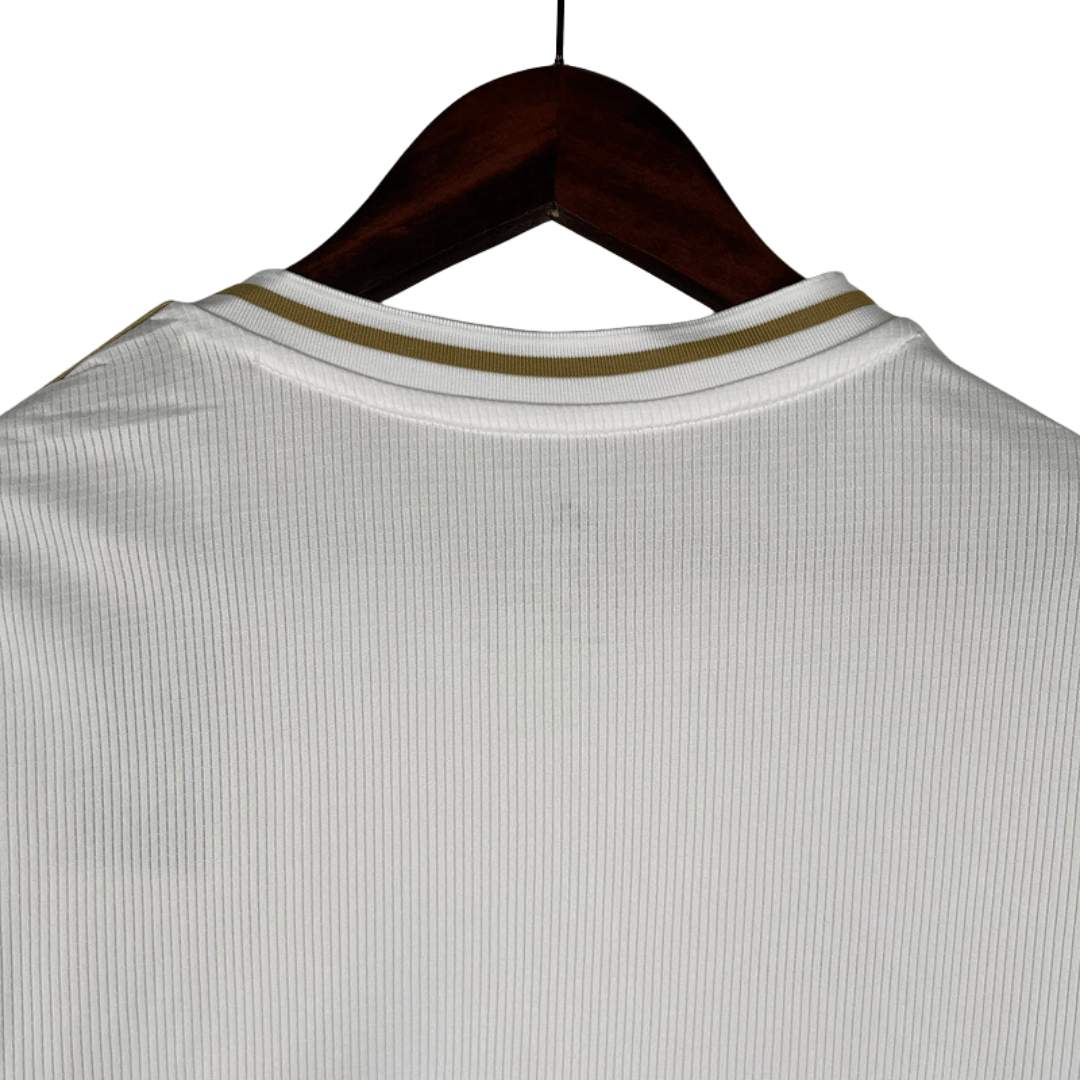 Camisa Real Madrid I Home 2019/20 Adidas Retrô Manga Longa Masculina - Branco - Manto Club