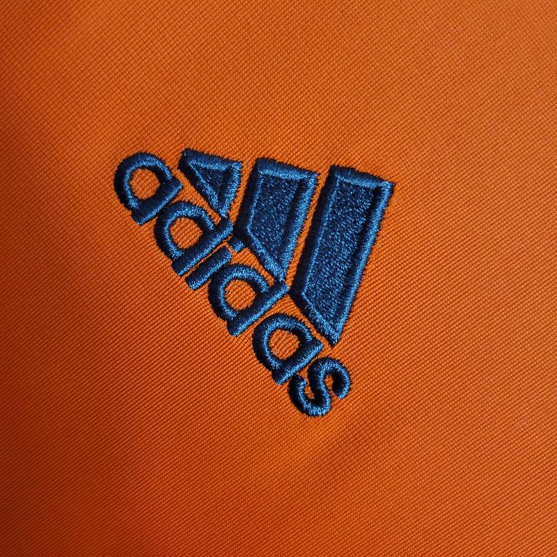 Camisa Real Madrid II Away 2013/14 Retrô (Manga longa) Laranja - Manto Club