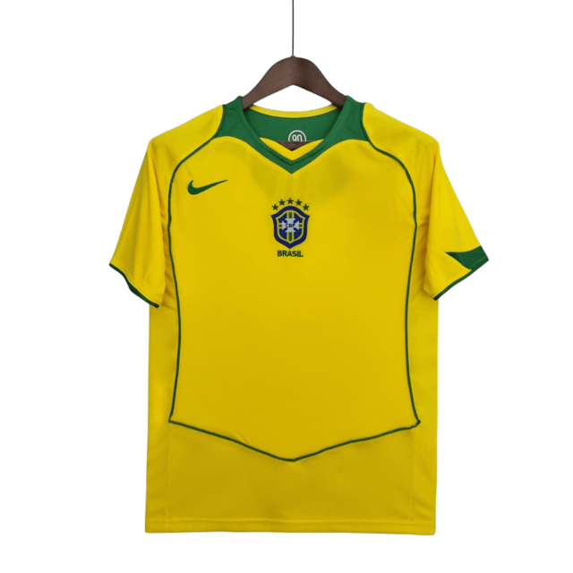 Camisa Retrô 2004 Seleção Brasileira I Nike Masculina - Amarela - Manto Club