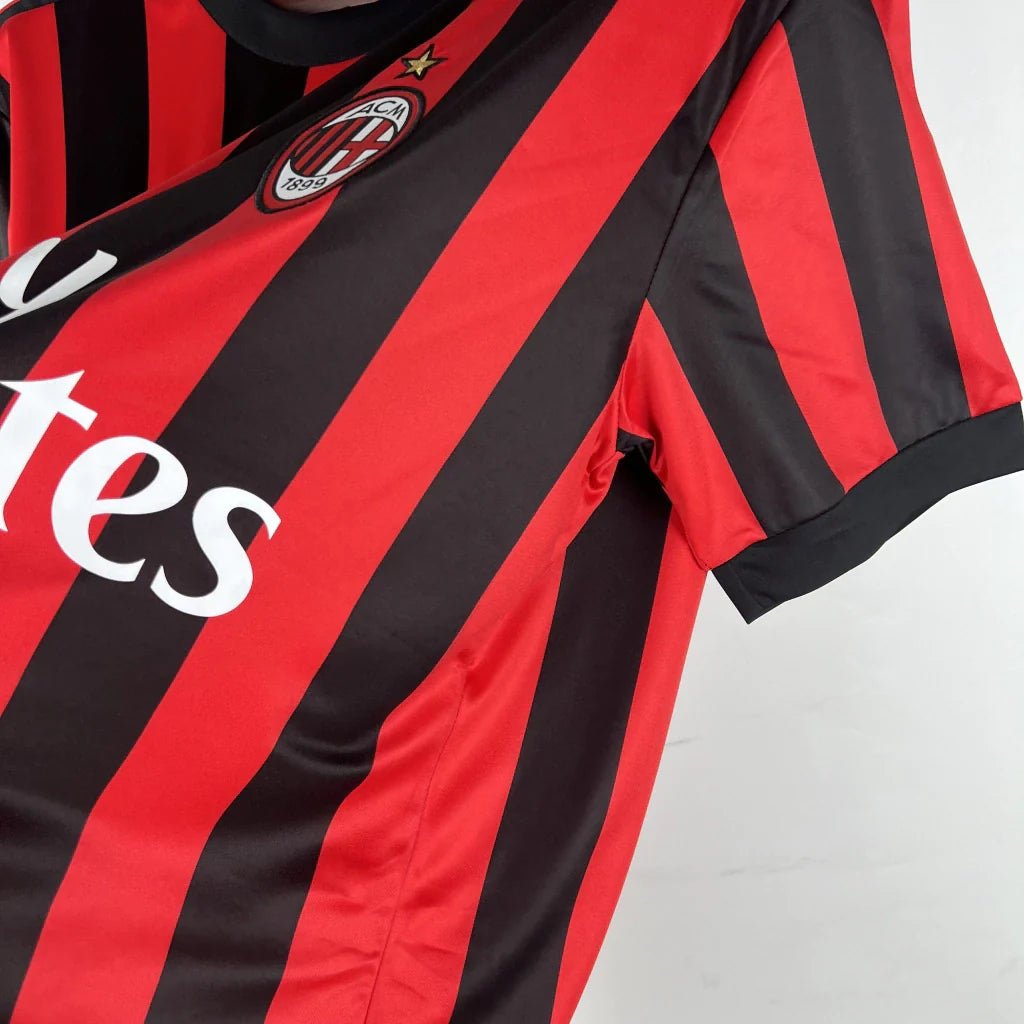Camisa Retrô AC Milan Home 2017/18 Adidas Torcedor - Preta e Vermelha - Manto Club