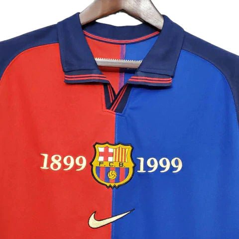 Camisa Retrô Barcelona 100 Anos Nike 1899/99 Azul e Grená - Manto Club