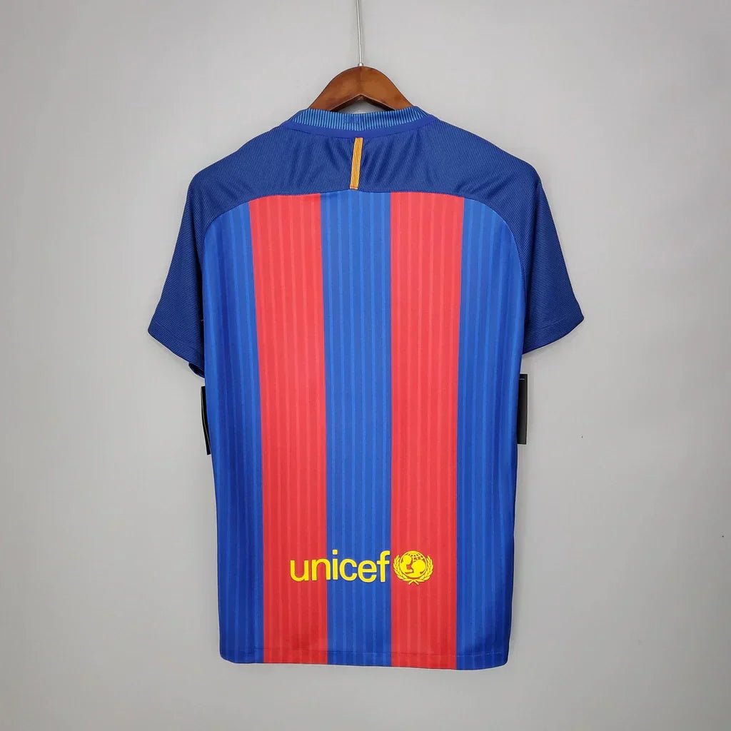 Camisa Retrô Barcelona I Home Nike 2016/17 Masculino Azul Grená - Manto Club