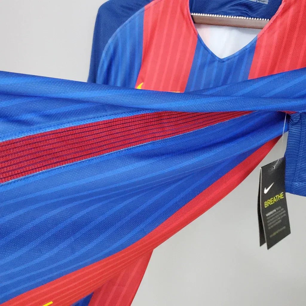 Camisa Retrô Barcelona I Home Nike 2016/17 Masculino Azul Grená - Manto Club