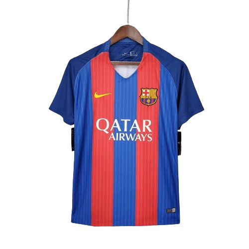 Camisa Retrô Barcelona I Home Nike 2016/17 Masculino Azul Grená - Manto Club