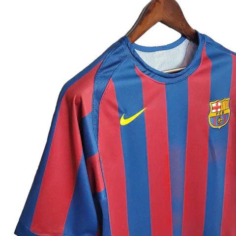 Camisa Retrô Barcelona Nike 2006/07 Masculino Azul e Grená - Manto Club