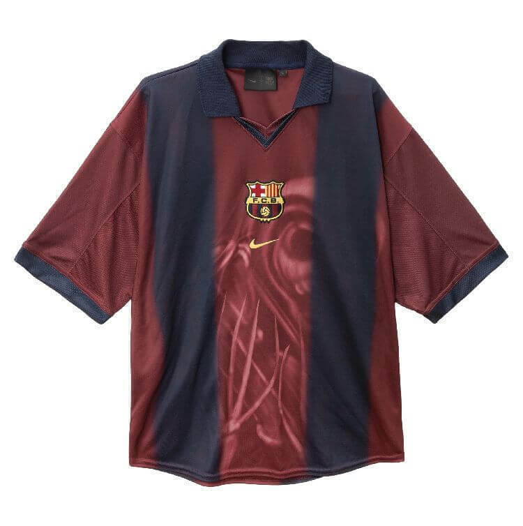 Camisa Retrô Barcelona X Travis Scott 2000/01 Masculino - Grená - Manto Club