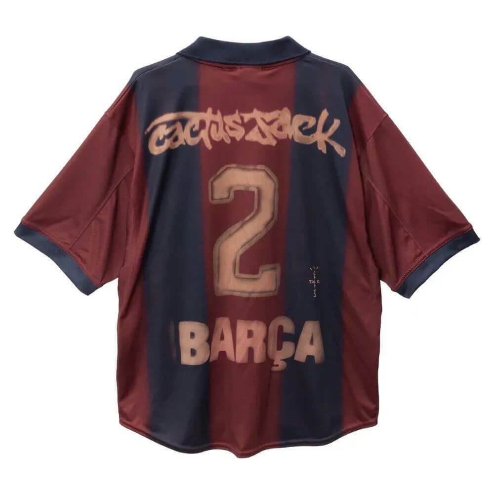 Camisa Retrô Barcelona X Travis Scott 2000/01 Masculino - Grená - Manto Club