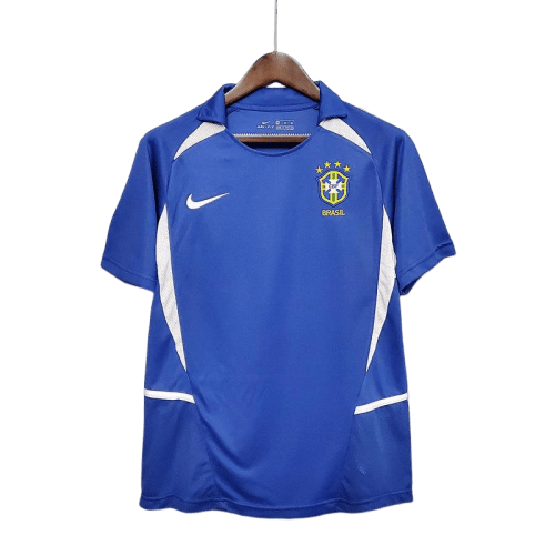 Camisa Retrô Brasil II Away Nike 2002/03 Masculino Azul - Manto Club