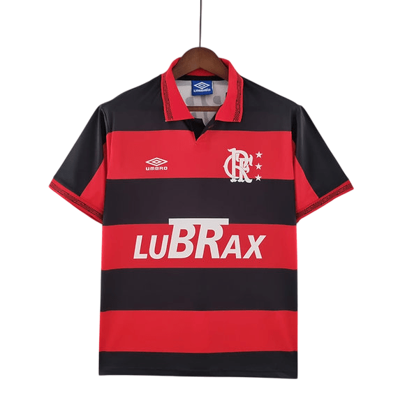 Camisa Retrô Flamengo Home 1992/93 Masculino - Preto e Vermelho - Manto Club