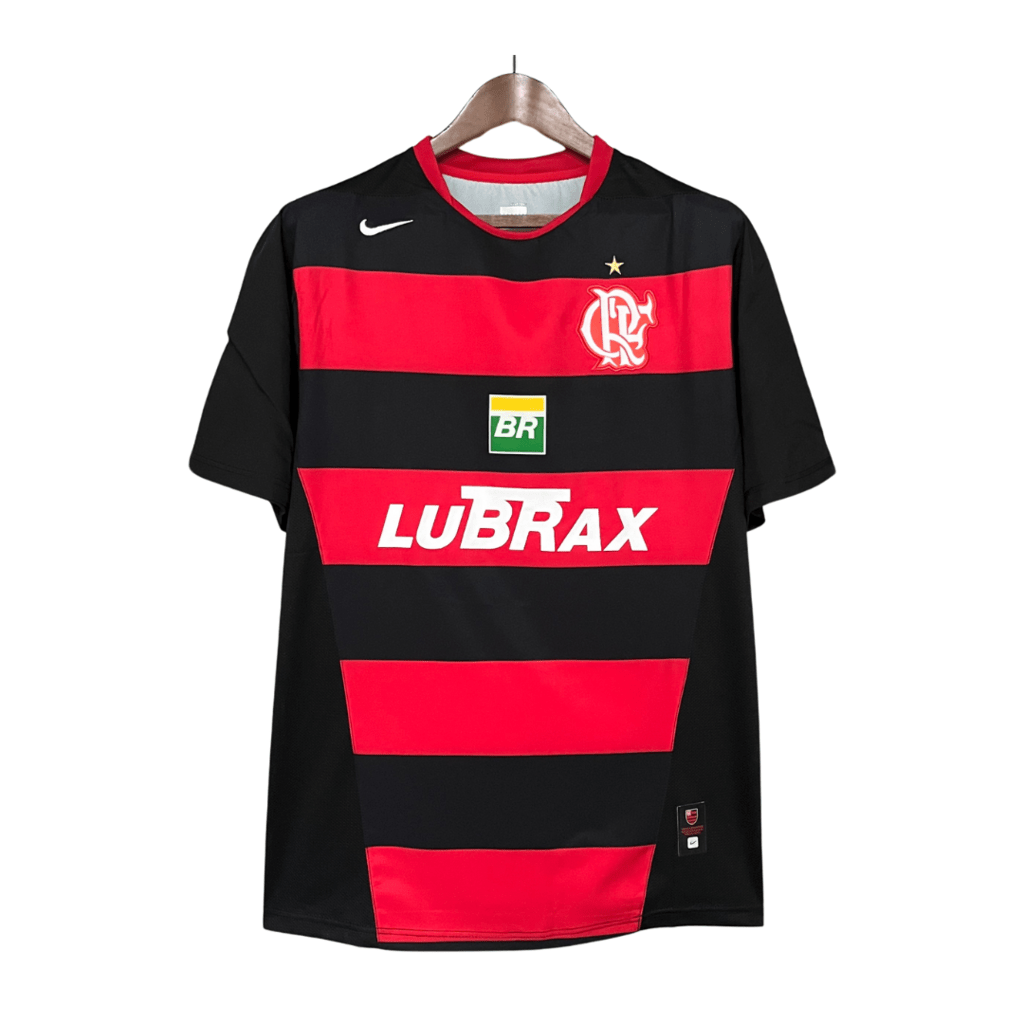 Camisa Retrô Flamengo Home 2005/06 Masculino - Preto e Vermelho - Manto Club
