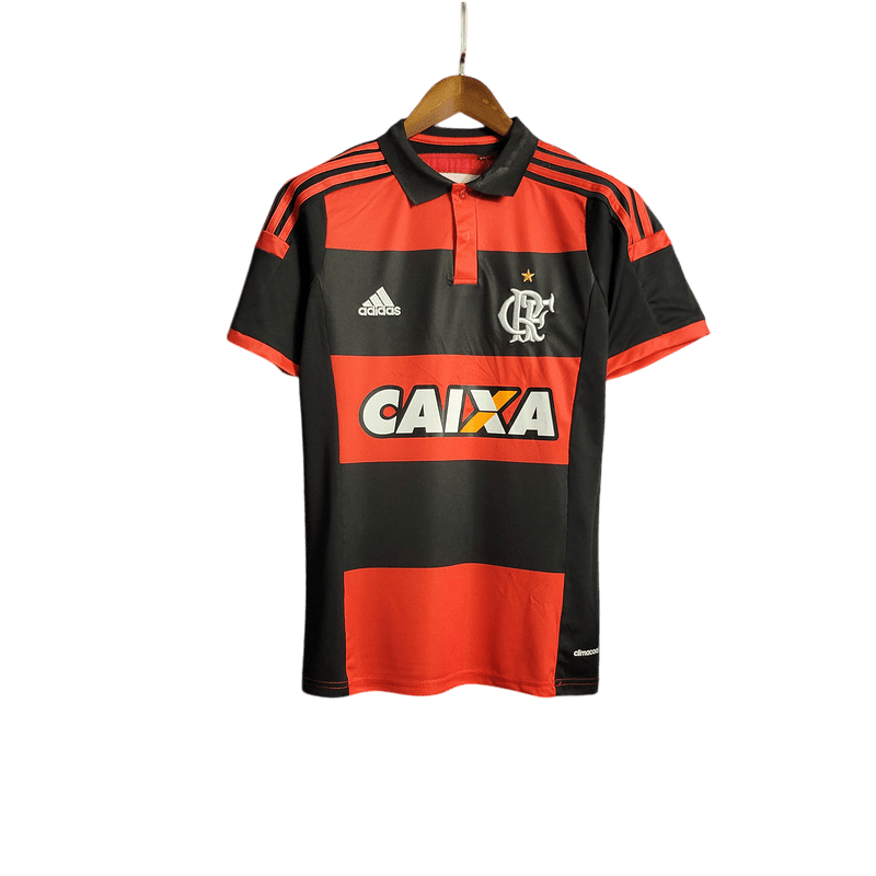 Camisa Retrô Flamengo Home 2014/15 Masculino - Preto e Vermelho - Manto Club