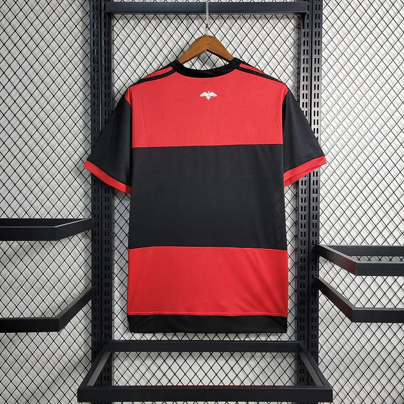 Camisa Retrô Flamengo Home 2017/18 Masculino - Preto e Vermelho - Manto Club