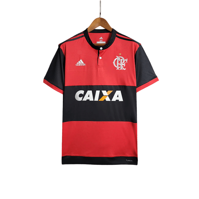 Camisa Retrô Flamengo Home 2017/18 Masculino - Preto e Vermelho - Manto Club