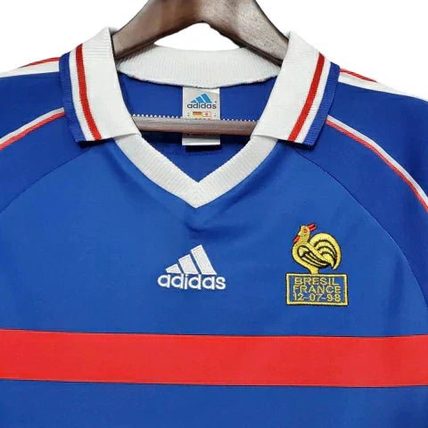 Camisa Retrô França I Home Adidas 1998/99 Masculino Azul - Manto Club