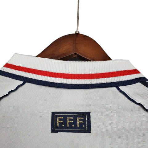Camisa Retrô França II Away 1998/99 Masculino Branco - Manto Club