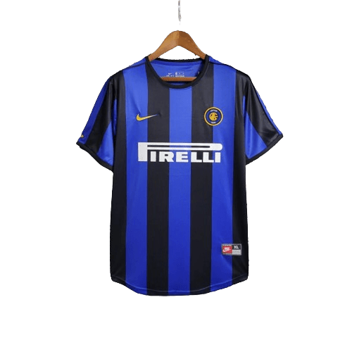 Camisa Retrô Inter de Milão I Nike 1999/00 Masculino Azul e Preto - Manto Club