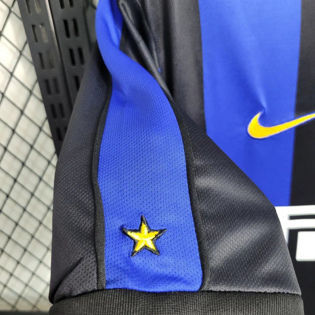 Camisa Retrô Inter de Milão I Nike 1999/00 Masculino Azul e Preto - Manto Club