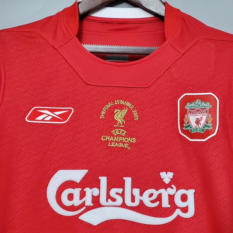 Camisa Retrô Liverpool 2005/05 Home Champions League Edition - Manto Club