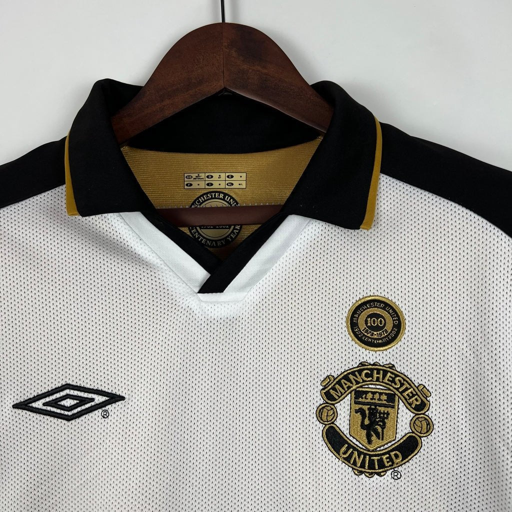 Camisa Retrô Manchester United Edição 100 Anos, Dupla Face - Manto Club