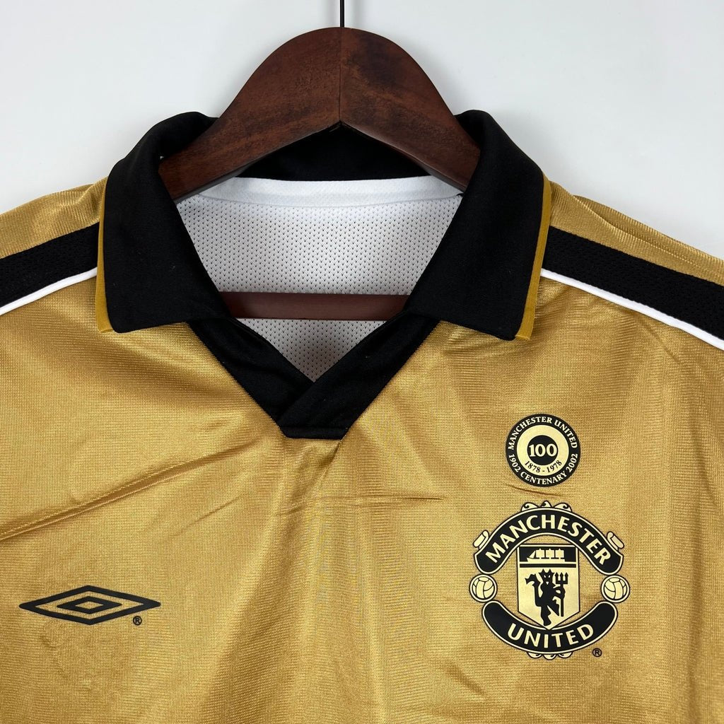 Camisa Retrô Manchester United Edição 100 Anos, Dupla Face - Manto Club