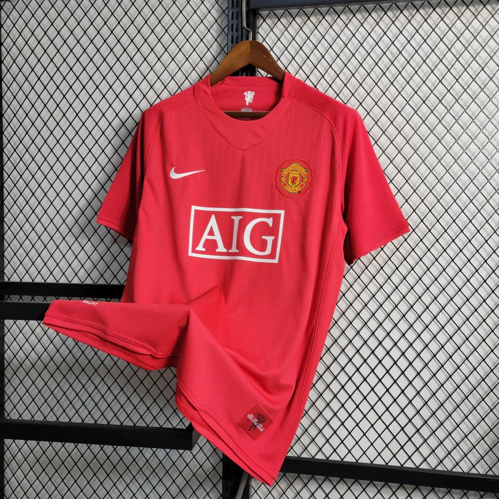 Camisa Retrô Manchester United I Home 2007/08 Masculino Vermelho - Manto Club