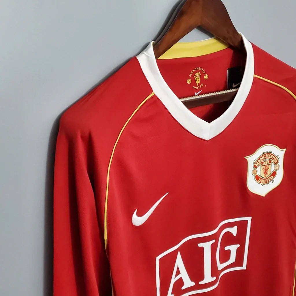 Camisa Retrô Manchester United Manga Longa Nike 2006/07 Masculino Vermelho - Manto Club