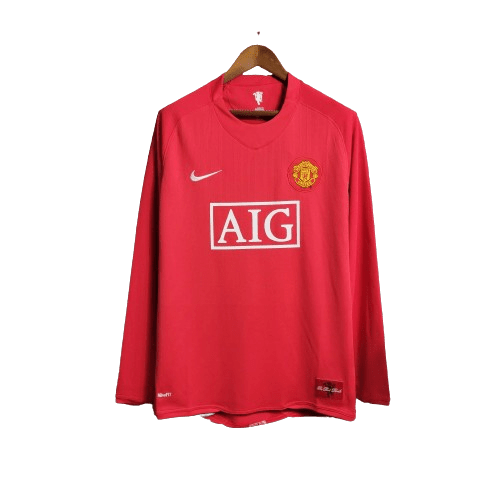 Camisa Retrô Manchester United Manga Longa Nike 2007/08 Masculino Vermelho - Manto Club